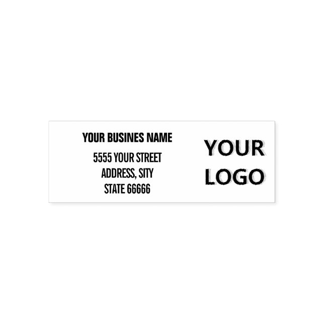Custom Logo Name Address Self-inking Stamp (Design)