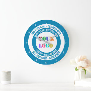 Custom Logo Name Address Website Colours Clock Gif