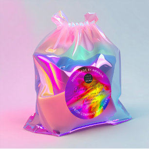  Custom Logo Name Body Butter Logo Rainbow   Classic Round Sticker