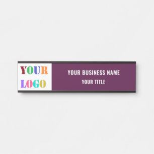 Custom Logo Name Business Office Door Sign Example