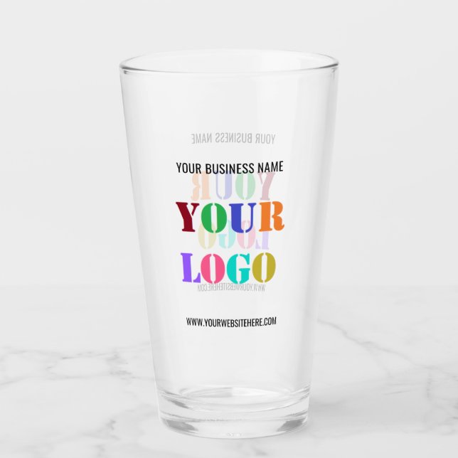 Custom Logo Name Business Personalized Glass (Front)