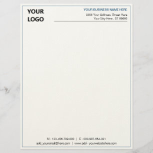 Custom Logo Name Business Personalized Letterhead