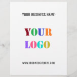 Custom Logo Name Info Promotional Business Flyer<br><div class="desc">Your Logo and Text Promotional Business Personalized Flyer - Add Your Logo / Image and Text / Information - Resize and move elements with customization tool. Choose / add your favourite background and text colours / font / size !  
Good Luck - Be Happy :)</div>
