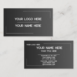 Custom Logo Name Minimalist Modern Professional Business Card