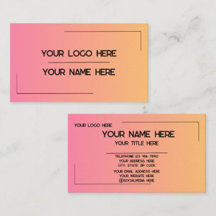 Custom Logo Name Minimalist Modern Professional Business Card