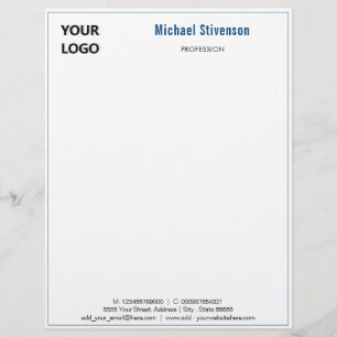Custom Logo Name Profession Address Letterhead