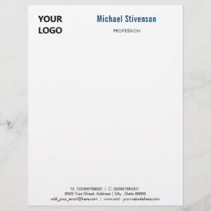 Custom Logo Name Profession Address Personalized Letterhead