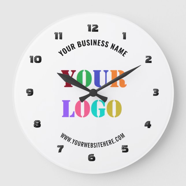 Custom Logo Name Promotional Personalized Colours Large Clock (Front)