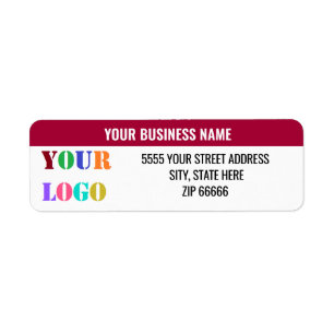 Custom Logo Name Return Address Labels Your Colour