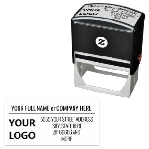 Custom Logo Name Return Address Self-inking Stamp
