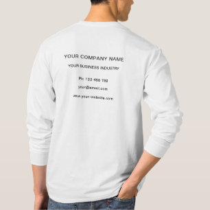 Custom Logo Name Text Info Promotional T-Shirt