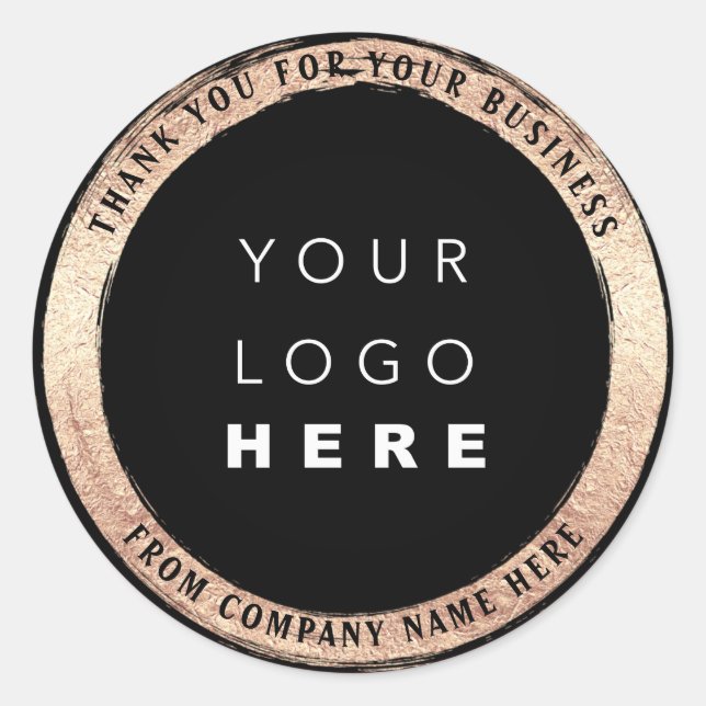  Custom Logo Name Web Seal Black Gold  (Front)