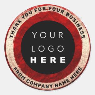 Custom Logo Name Web Seal Gold Frame Burgundy