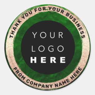 Custom Logo Name Web Seal Gold Greenery