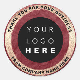 Custom Logo Name Web Seal Gold Rose