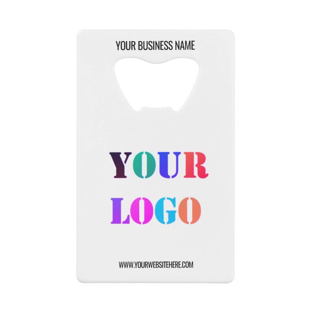 Custom Logo Name Website Credit Card Bottle Opener (Front)