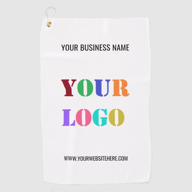 Custom Logo Name Website  Golf Towel - Promotional (Front)