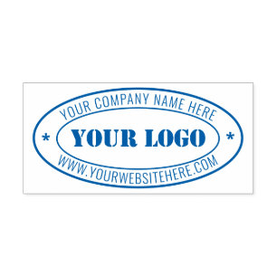 Custom Logo Name Website Oval Self-inking Stamp