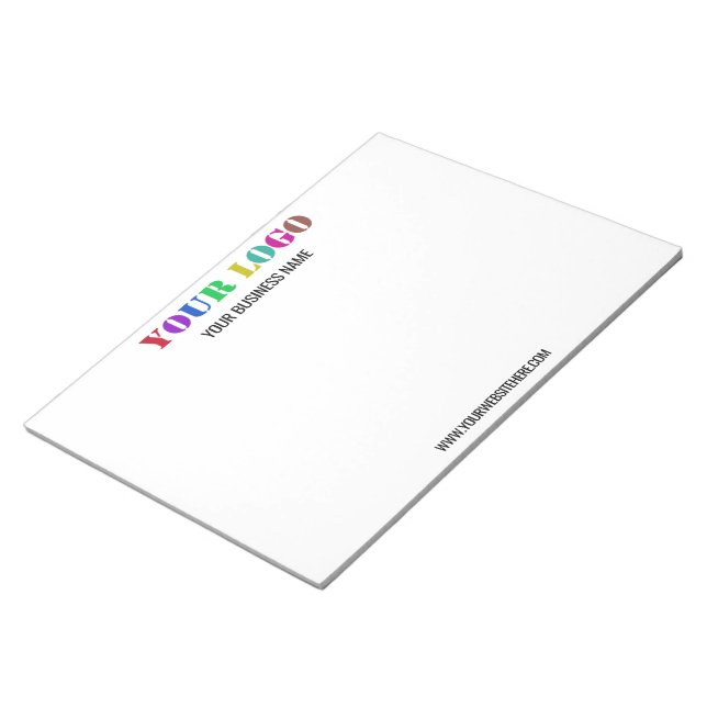 Custom Logo Name Website Personalized Notepad (Angled)