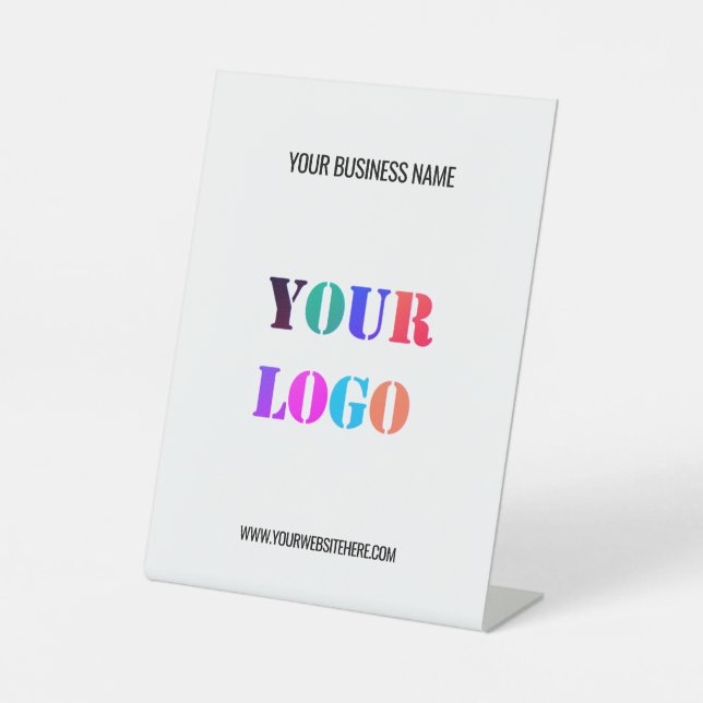 Custom Logo Name Website Personalized Pedestal Sig Pedestal Sign (Front)
