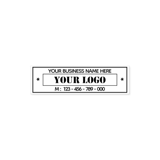 Custom Logo Name Website Personalized Special Self-inking Stamp (Design)