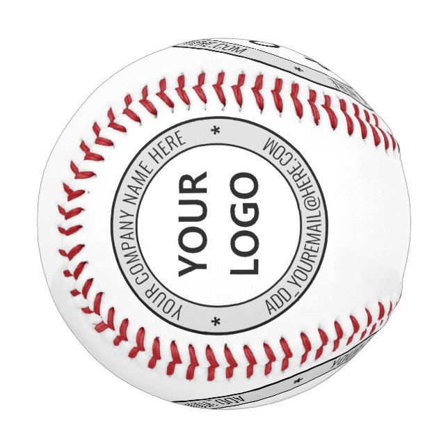 Custom Logo Name Website Promotional Baseball (Front Left)