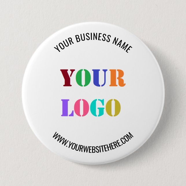 Custom Logo Name Website Promotional Personalized 3 Inch Round Button (Front)
