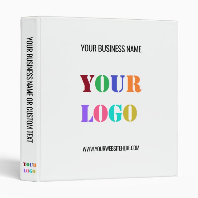 Custom Logo Name Website Promotional Personalized Binder (Front/Spine)