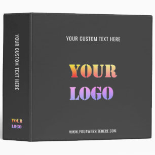 Custom Logo Name Website Promotional Personalized  Binder
