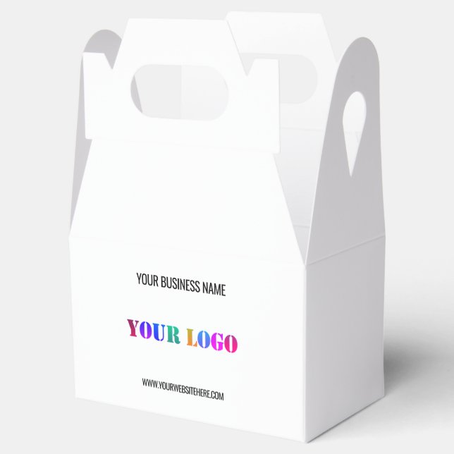 Custom Logo Name Website Promotional Personalized  Favor Box (Opened)