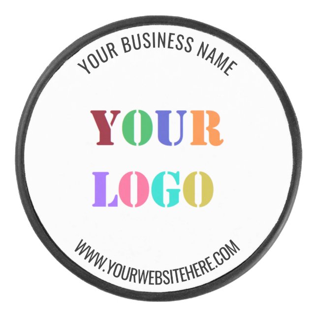 Custom Logo Name Website Promotional Personalized Hockey Puck (Front)