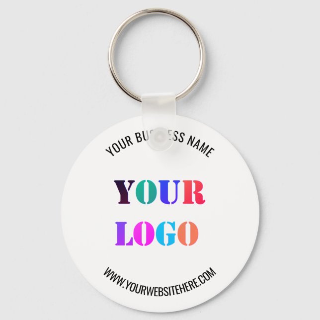 Custom Logo Name Website Promotional Personalized  Keychain (Front)