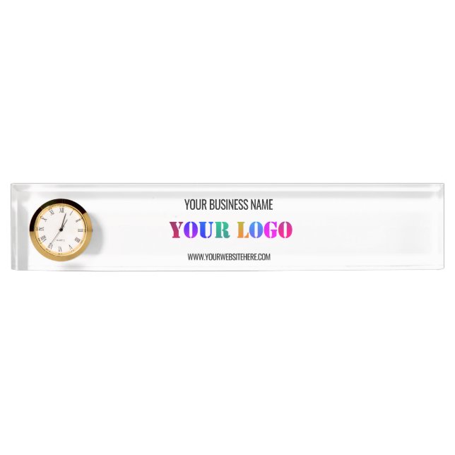 Custom Logo Name Website Promotional Personalized  Nameplate (Front)
