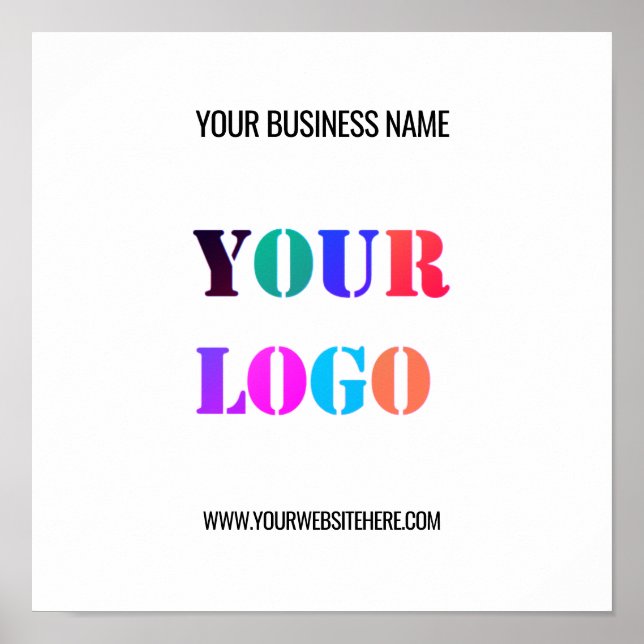 Custom Logo Name Website Promotional Personalized  Poster (Front)