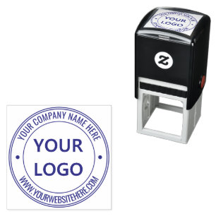 Custom Logo Name Website Round Stamp Template