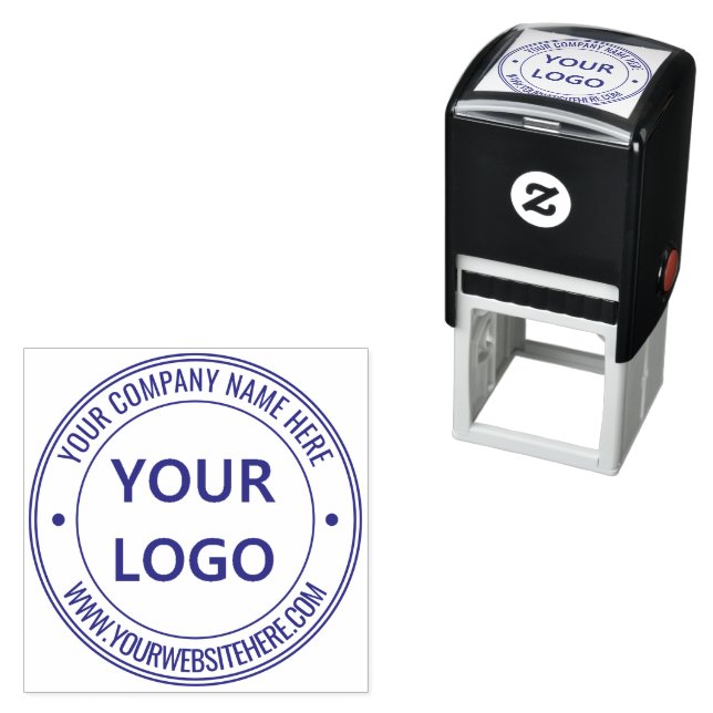 Custom Logo Name Website Round Stamp Template (In Situ)
