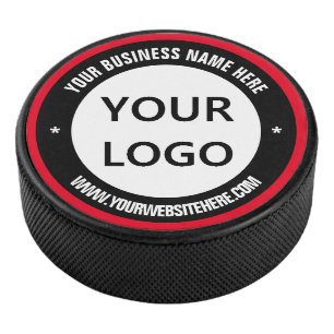 Custom Logo Name Website Stamp Your Colours Hockey Puck