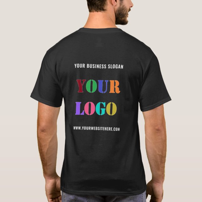 Custom Logo Name Website T-Shirt Promotional (Back)