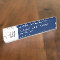 Custom Logo Navy Blue White Desk Nameplate