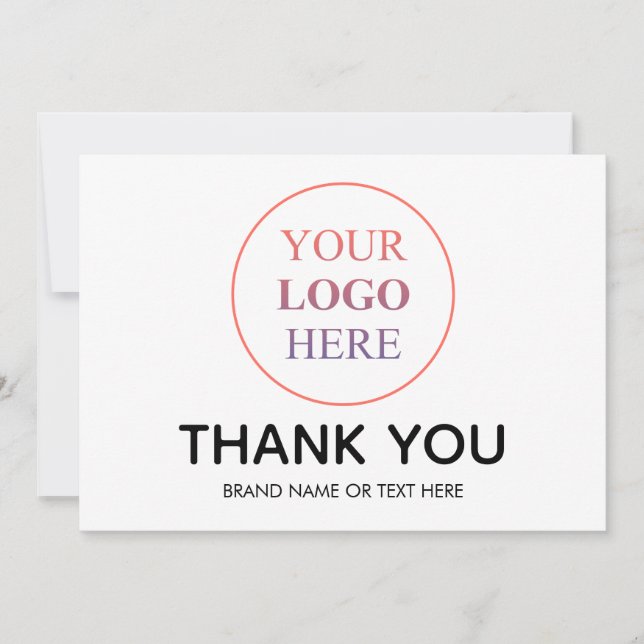 Custom Logo – No Minimum Order Thank You Holiday Card (Front)