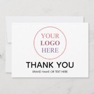 Custom Logo – No Minimum Order Thank You Holiday Card