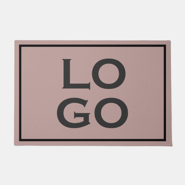 Custom Logo on Dusty Pink with Frame Doormat (Front)