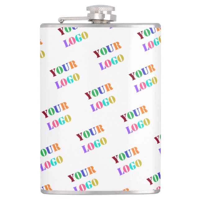 Custom Logo or Personalized Flask - Your Colors (Front)