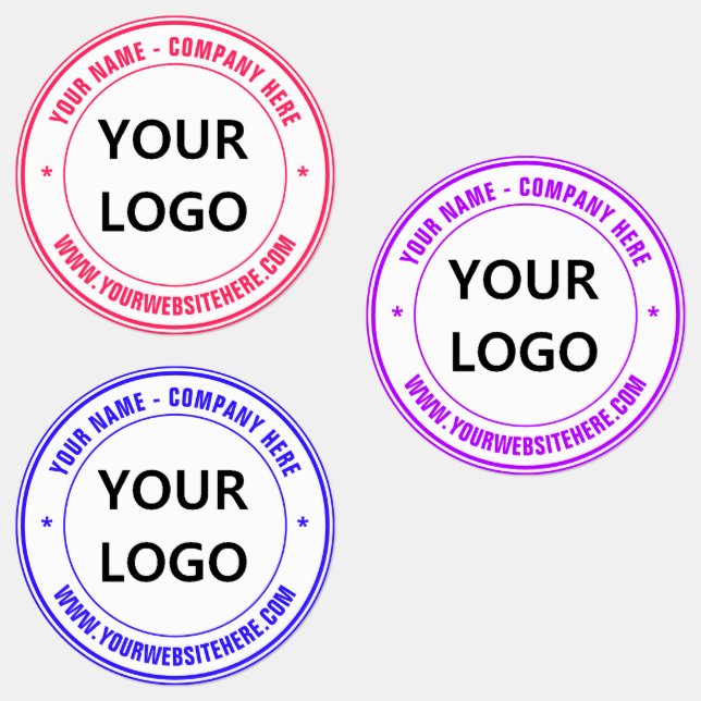 Custom Logo or Photo and Text Labels - Your Colour (Group)