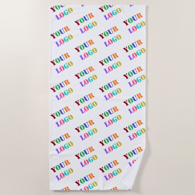 Custom Logo or Photo Beach Towel Your Colours (Front)