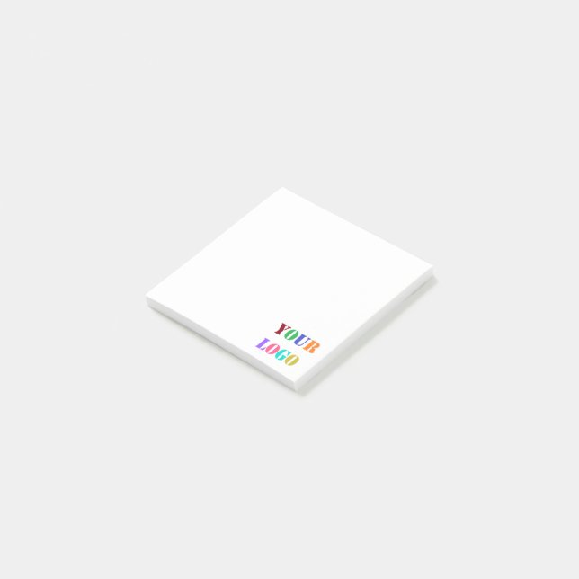Custom Logo or Photo Business Company Sticky Notes (Angled)
