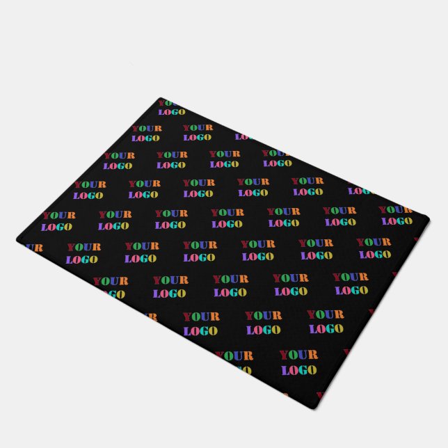 Custom Logo or Photo Doormat - Your Colours (Angled)