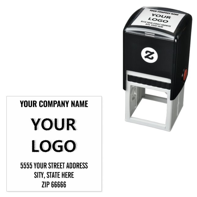 Custom Logo or Photo Name Address Stamp Template (In Situ)