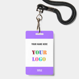 Custom Logo or Photo Name Business Badge Example