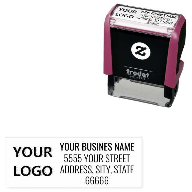 Custom Logo or Photo Name Return Address Stamp (In Situ)